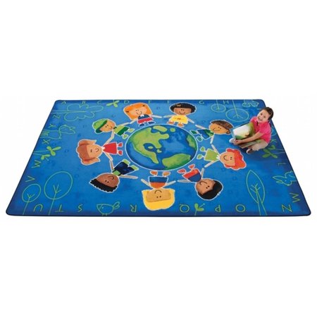 CARPETS FOR KIDS Give the Planet a Hug 3.83 ft. x 5.42 ft. Rectangle Rug 4413